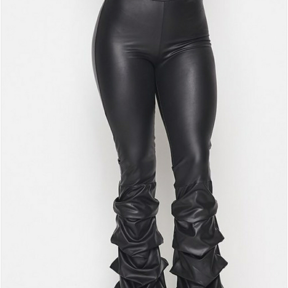 Faux leather leggings